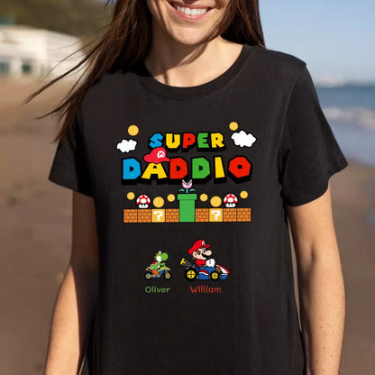 Personalized T-Shirt SUPER DADDIO, Black