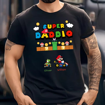 Personalized T-Shirt SUPER DADDIO, Black