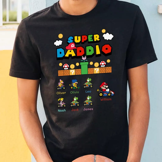 Personalized T-Shirt SUPER DADDIO, Black