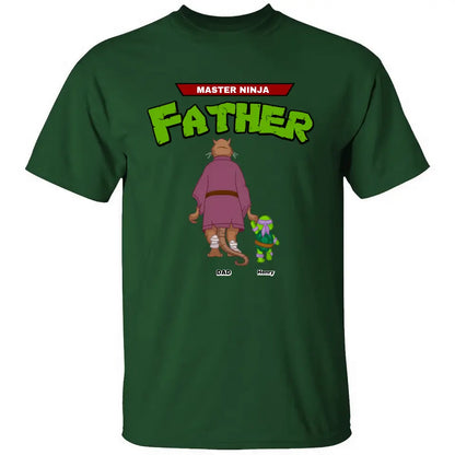 Personalized Master Ninja Father T-shirt, Black